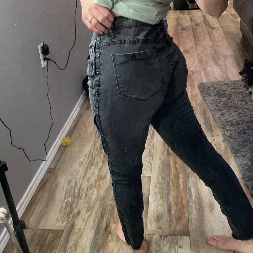 Romeo + Juliet couture studded jeans